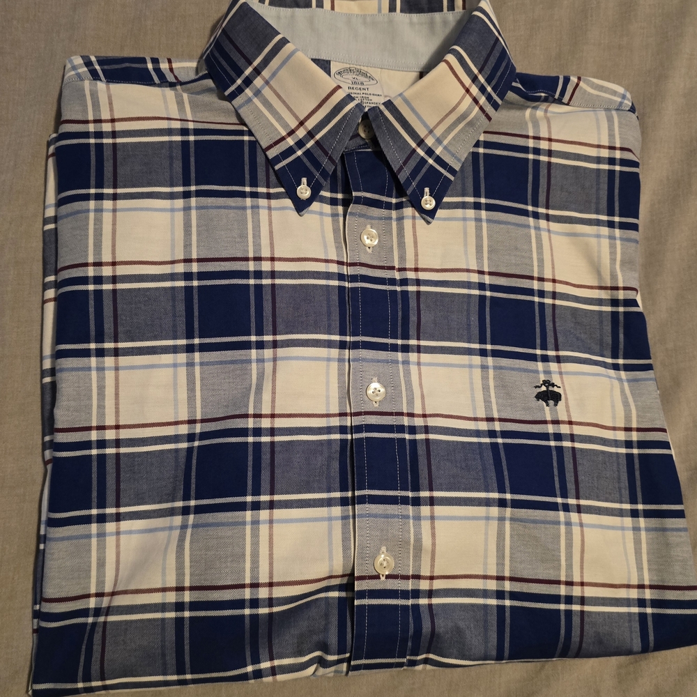Men's Blue Plaid Shirt